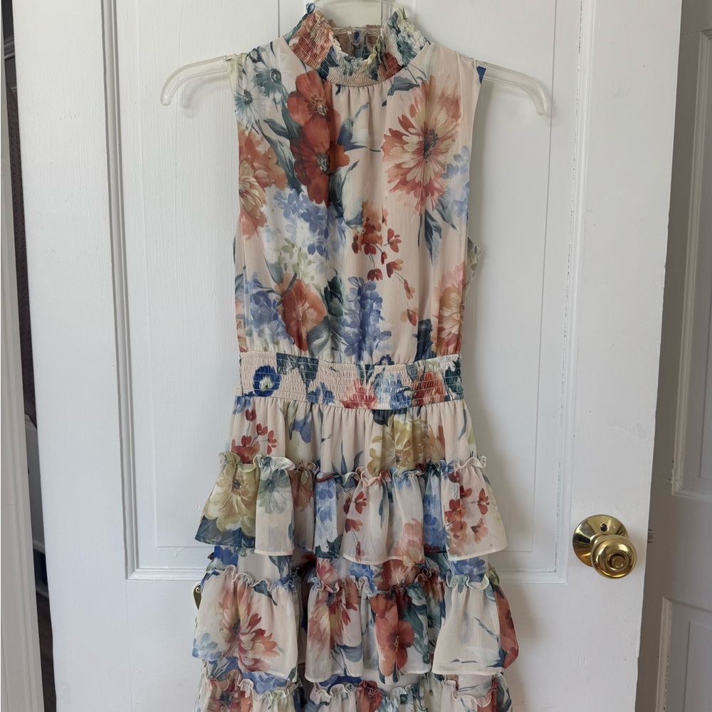 Express Multicolor Smocked Dress